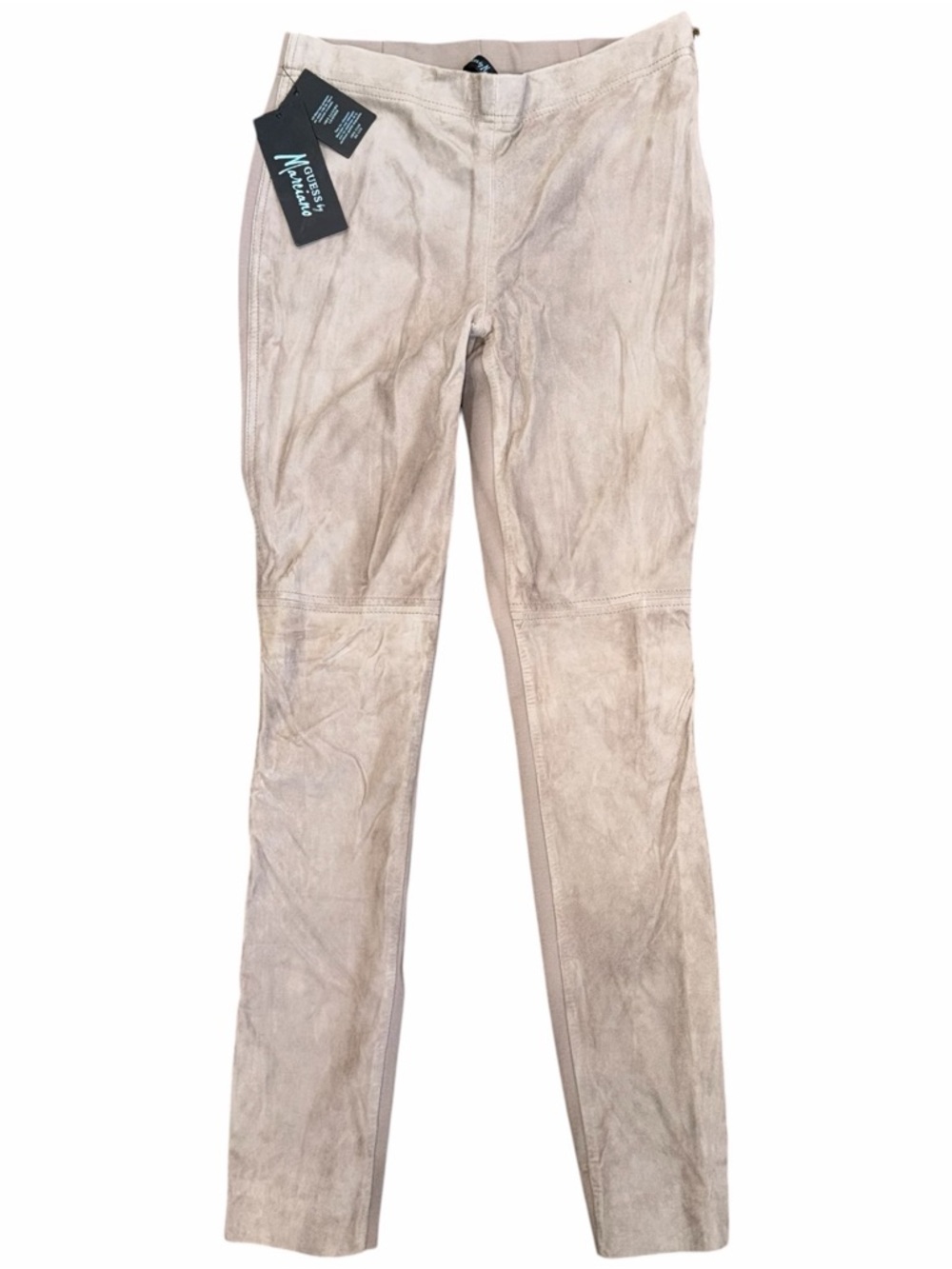 NWT Marciano Suede Goat Leather Taupe Leggings Guess